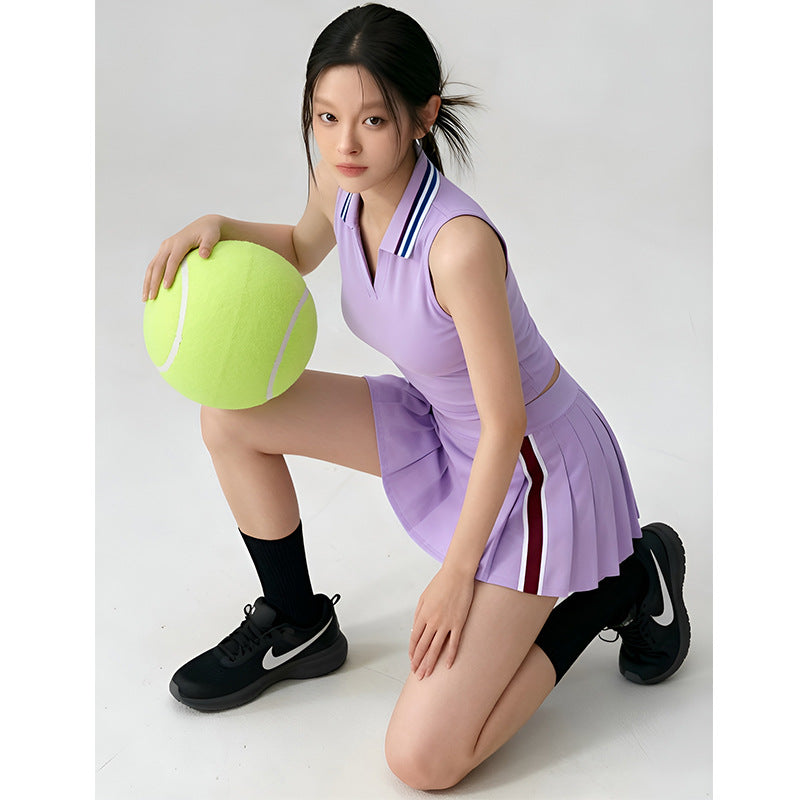 Spring Summer New Outdoor Sportswear Badminton Set High Elasticity Moisture Wicking Golf Tennis Wear Two-Piece Set