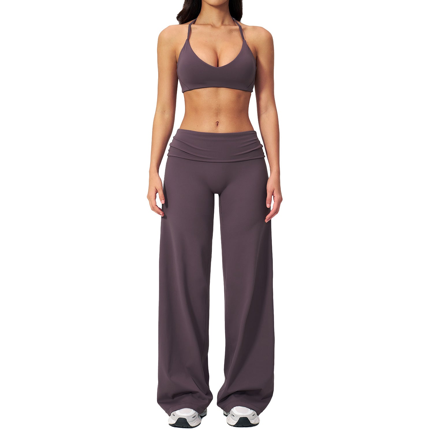 Fashionable Seamless Back Sports Bra Set with High-Waisted Leggings for Fitness, Running, Yoga and Casual Wear Style Activewear Set