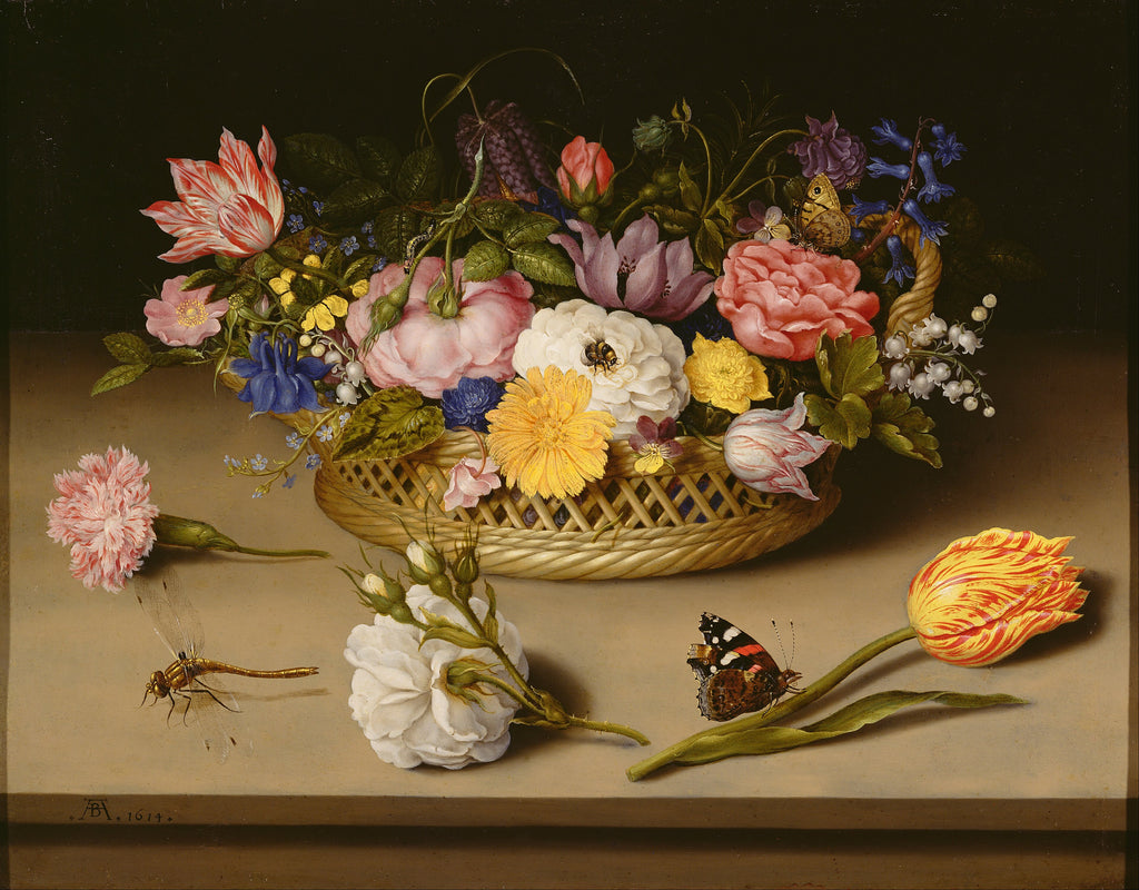 Flower Still Life by Ambrosius Bosschaert, 1614 — canvas print