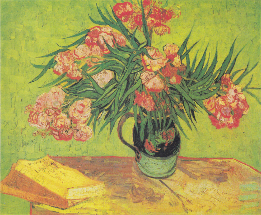 Oleanders — Vincent van Gogh at 24 by 36 inches, shown to scale