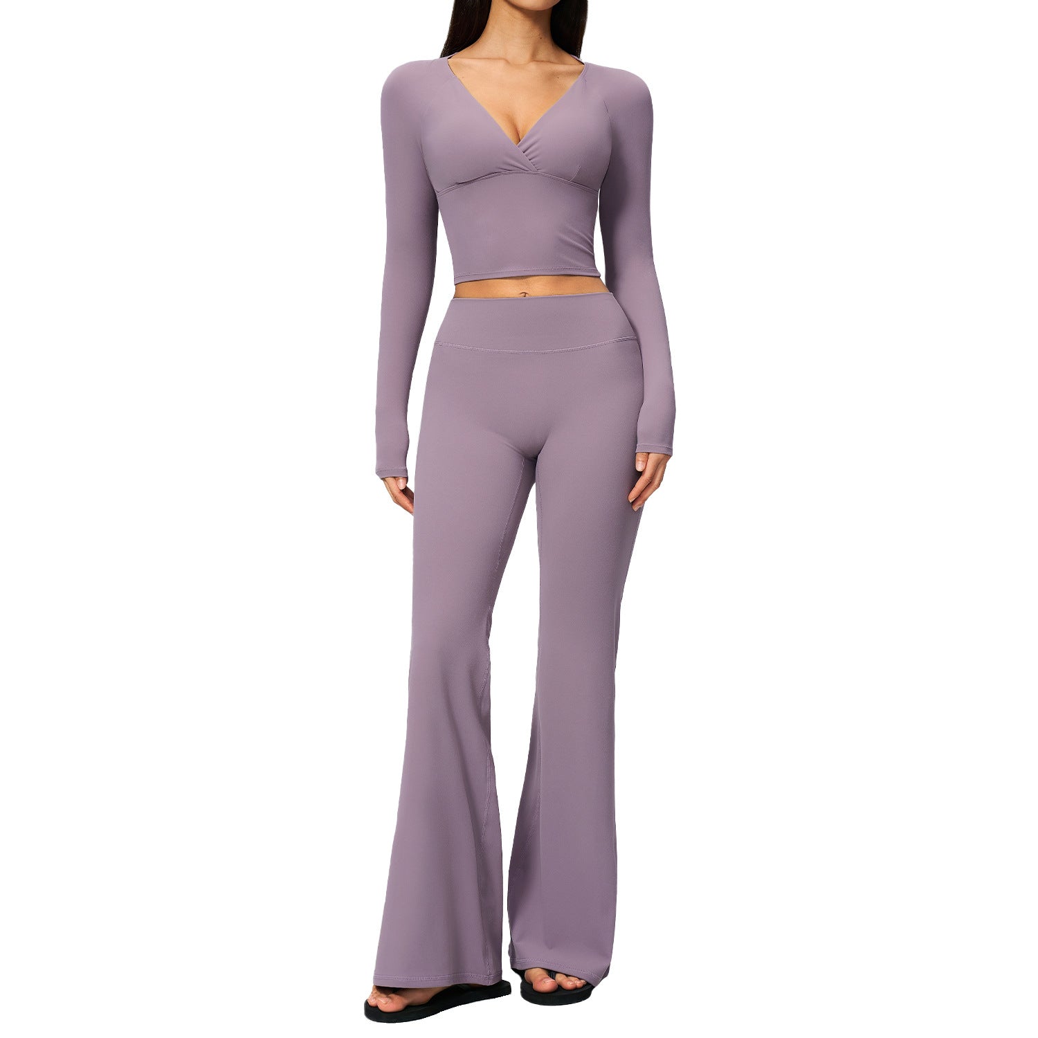 Creamy Yoga Outfit Set for Women, Quick-Dry Fitness Wear, High-Waisted Sports Suit for Outdoor Leisure and Running