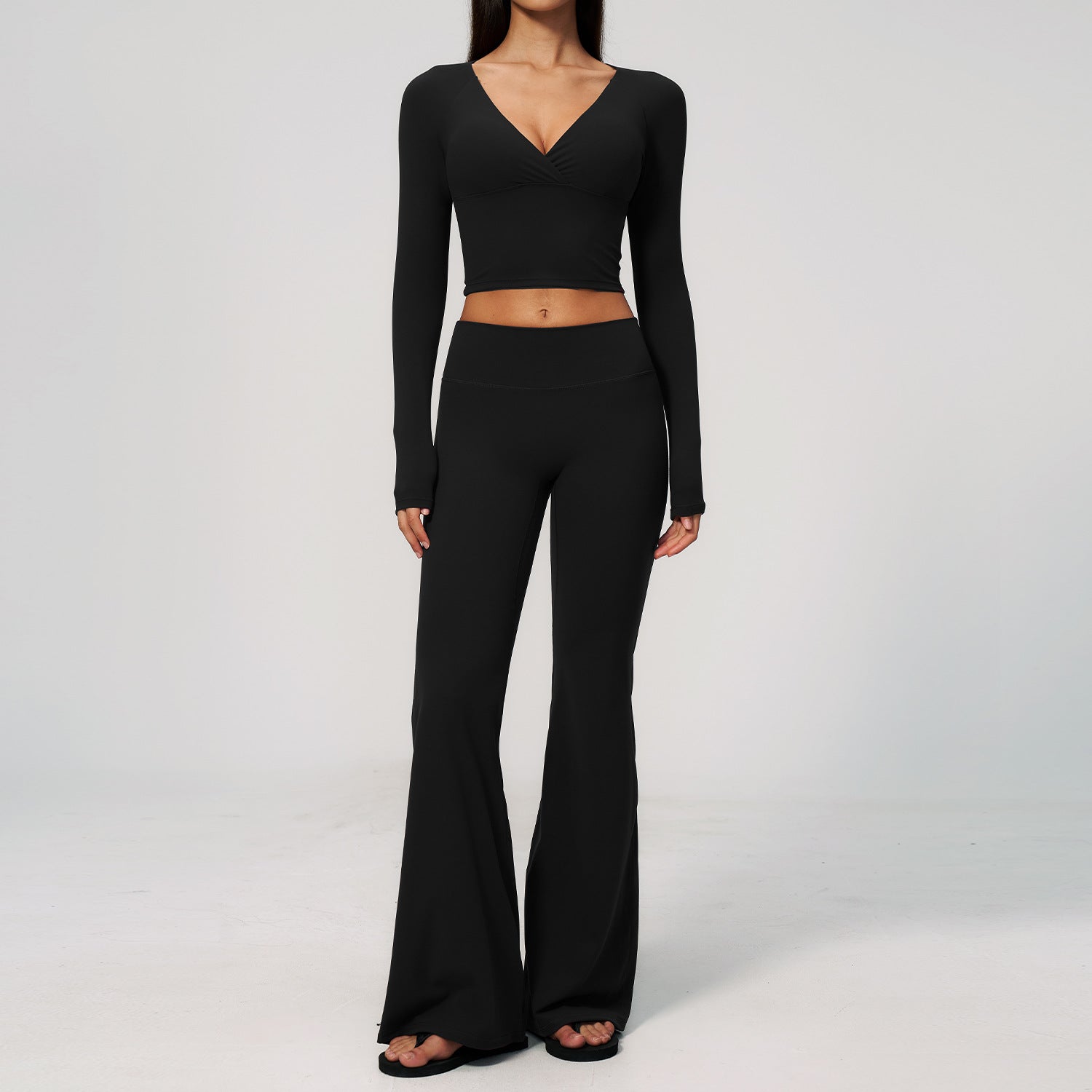 Creamy Yoga Outfit Set for Women, Quick-Dry Fitness Wear, High-Waisted Sports Suit for Outdoor Leisure and Running