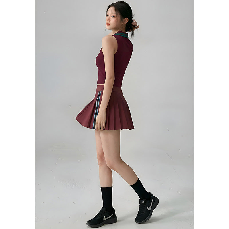 Spring Summer New Outdoor Sportswear Badminton Set High Elasticity Moisture Wicking Golf Tennis Wear Two-Piece Set