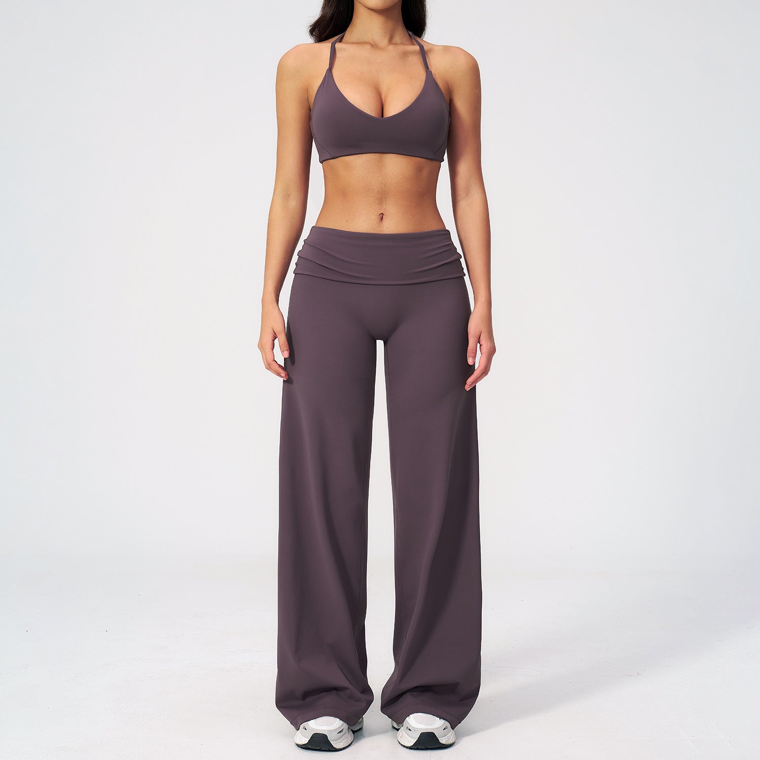Fashionable Seamless Back Sports Bra Set with High-Waisted Leggings for Fitness, Running, Yoga and Casual Wear Style Activewear Set