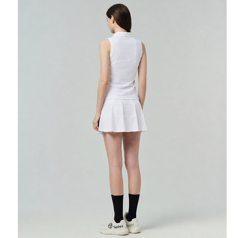 Spring Summer New College Style Tennis Outfit Women's Lightweight Sport Two-Piece Set Fashion Running Golf Set