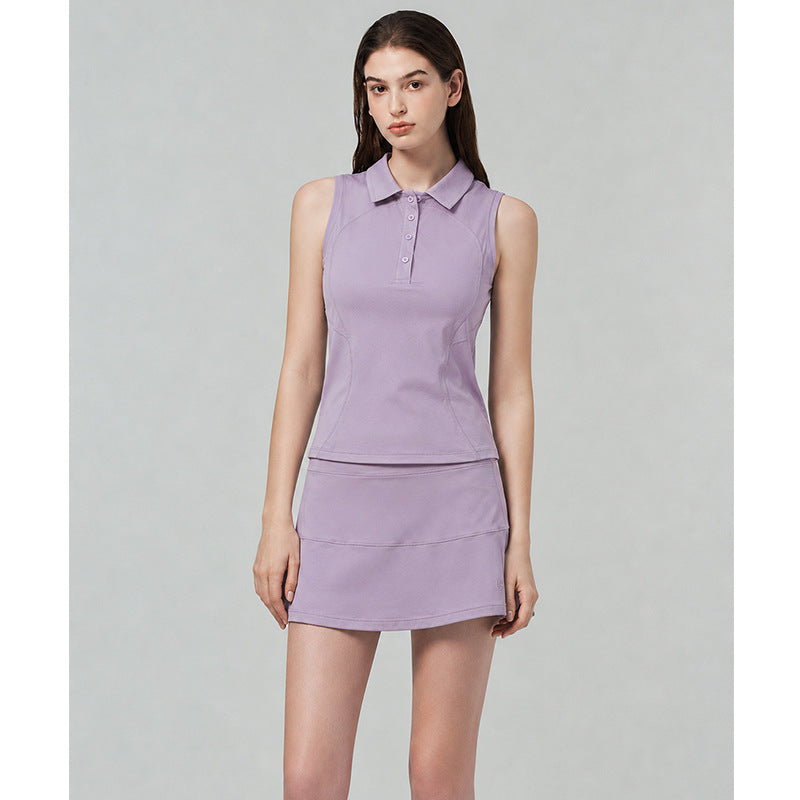 Spring Summer New College Style Tennis Outfit Women's Lightweight Sport Two-Piece Set Fashion Running Golf Set