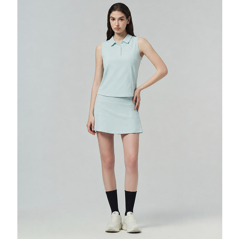 Spring Summer New College Style Tennis Outfit Women's Lightweight Sport Two-Piece Set Fashion Running Golf Set