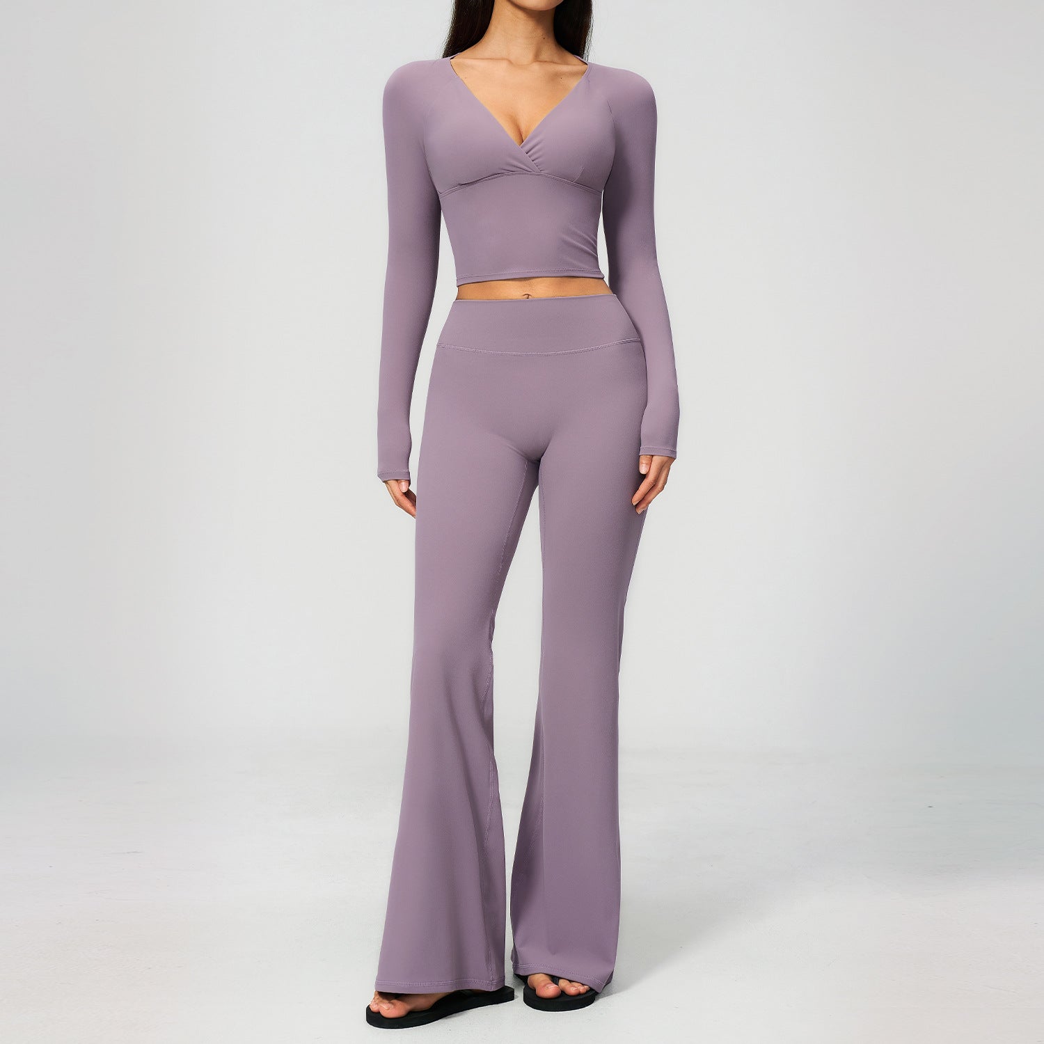 Creamy Yoga Outfit Set for Women, Quick-Dry Fitness Wear, High-Waisted Sports Suit for Outdoor Leisure and Running