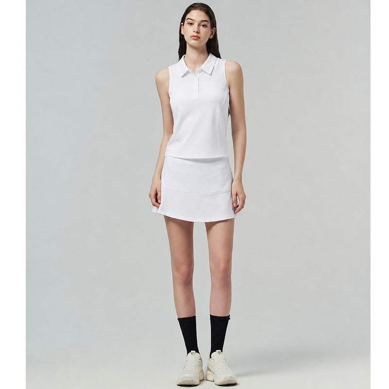 Spring Summer New College Style Tennis Outfit Women's Lightweight Sport Two-Piece Set Fashion Running Golf Set