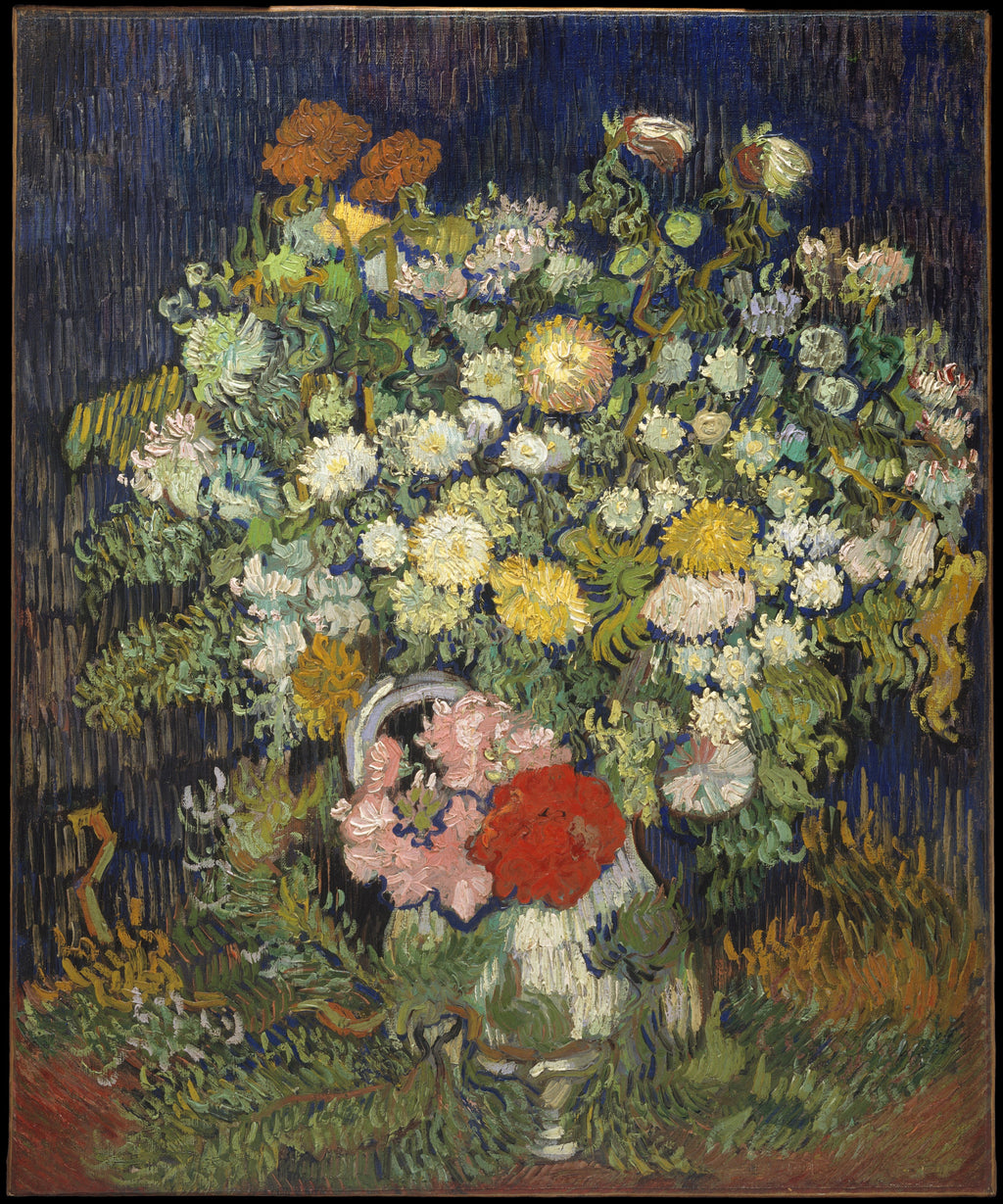 Bouquet of Flowers in a Vase by Vincent van Gogh, 1890 — canvas print