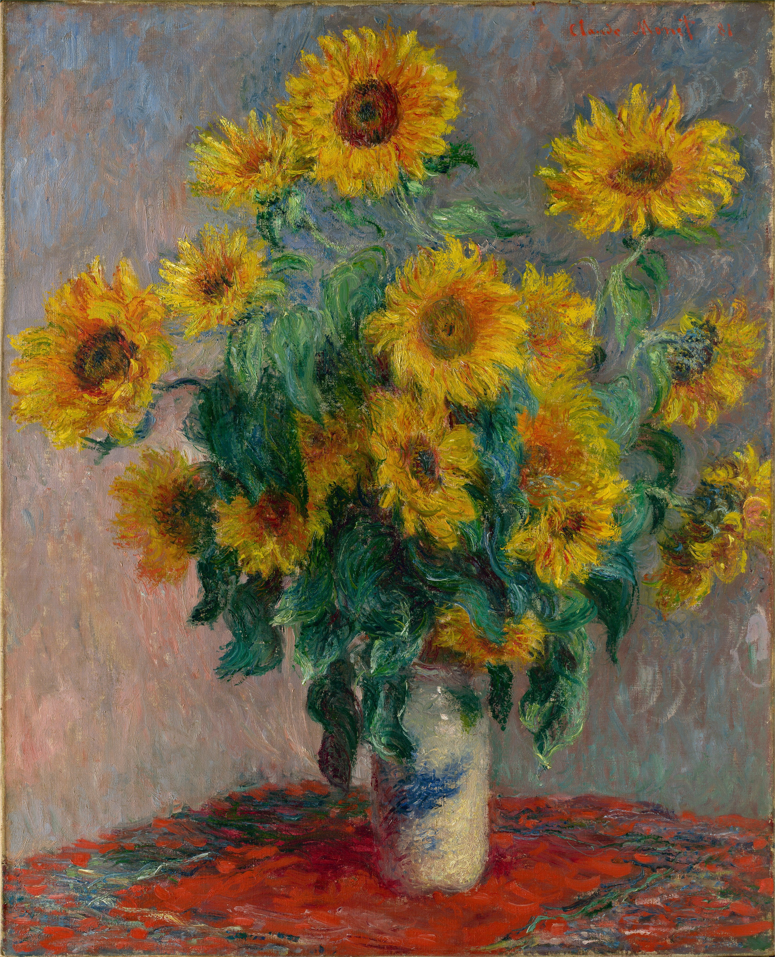 Bouquet of Sunflowers by Claude Monet — canvas print artwork
