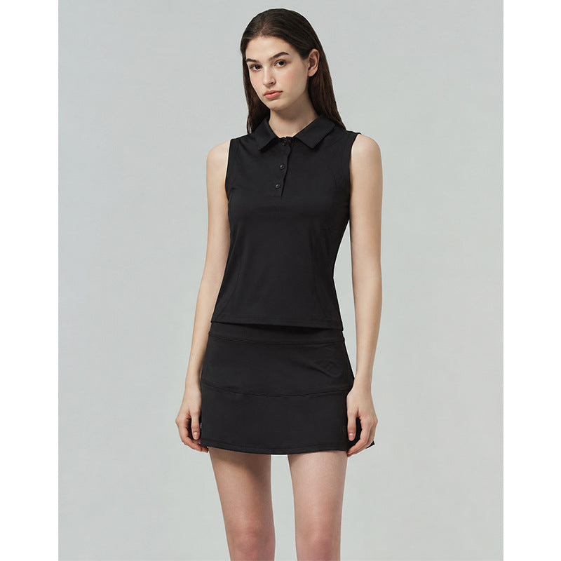 Spring Summer New College Style Tennis Outfit Women's Lightweight Sport Two-Piece Set Fashion Running Golf Set