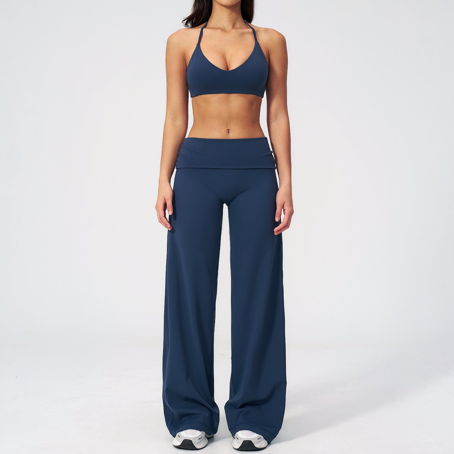 Fashionable Seamless Back Sports Bra Set with High-Waisted Leggings for Fitness, Running, Yoga and Casual Wear Style Activewear Set