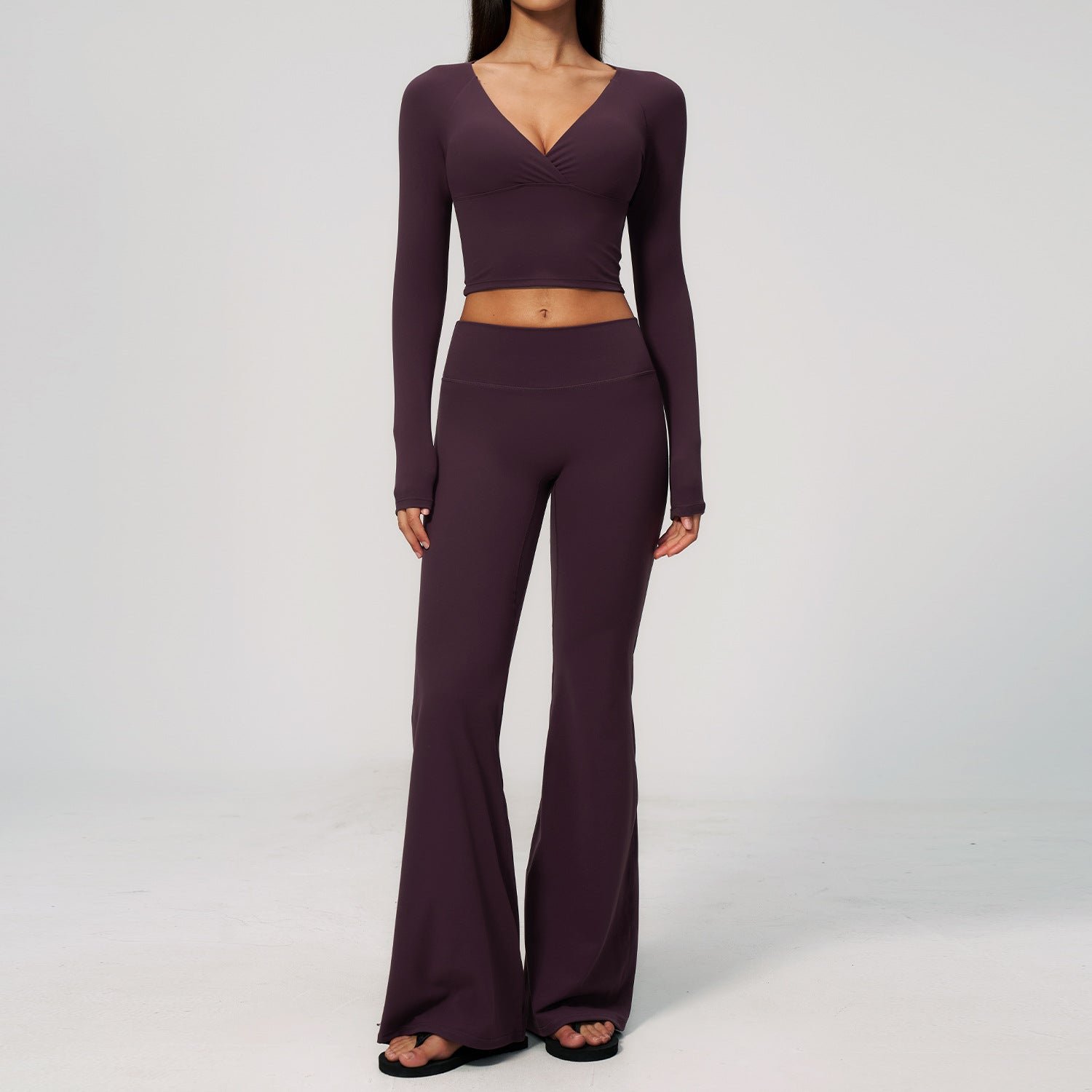 Creamy Yoga Outfit Set for Women, Quick-Dry Fitness Wear, High-Waisted Sports Suit for Outdoor Leisure and Running