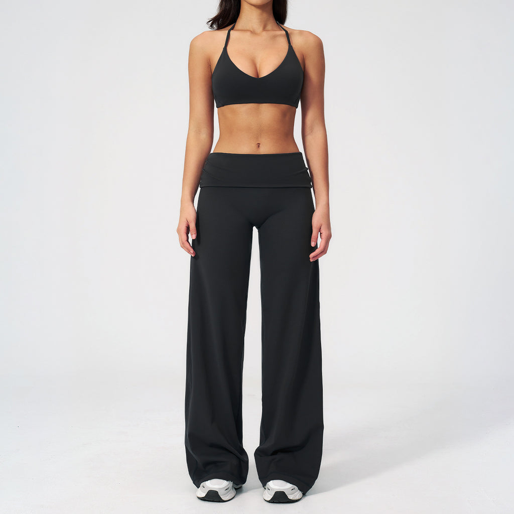 Fashionable Seamless Back Sports Bra Set with High-Waisted Leggings for Fitness, Running, Yoga and Casual Wear Style Activewear Set