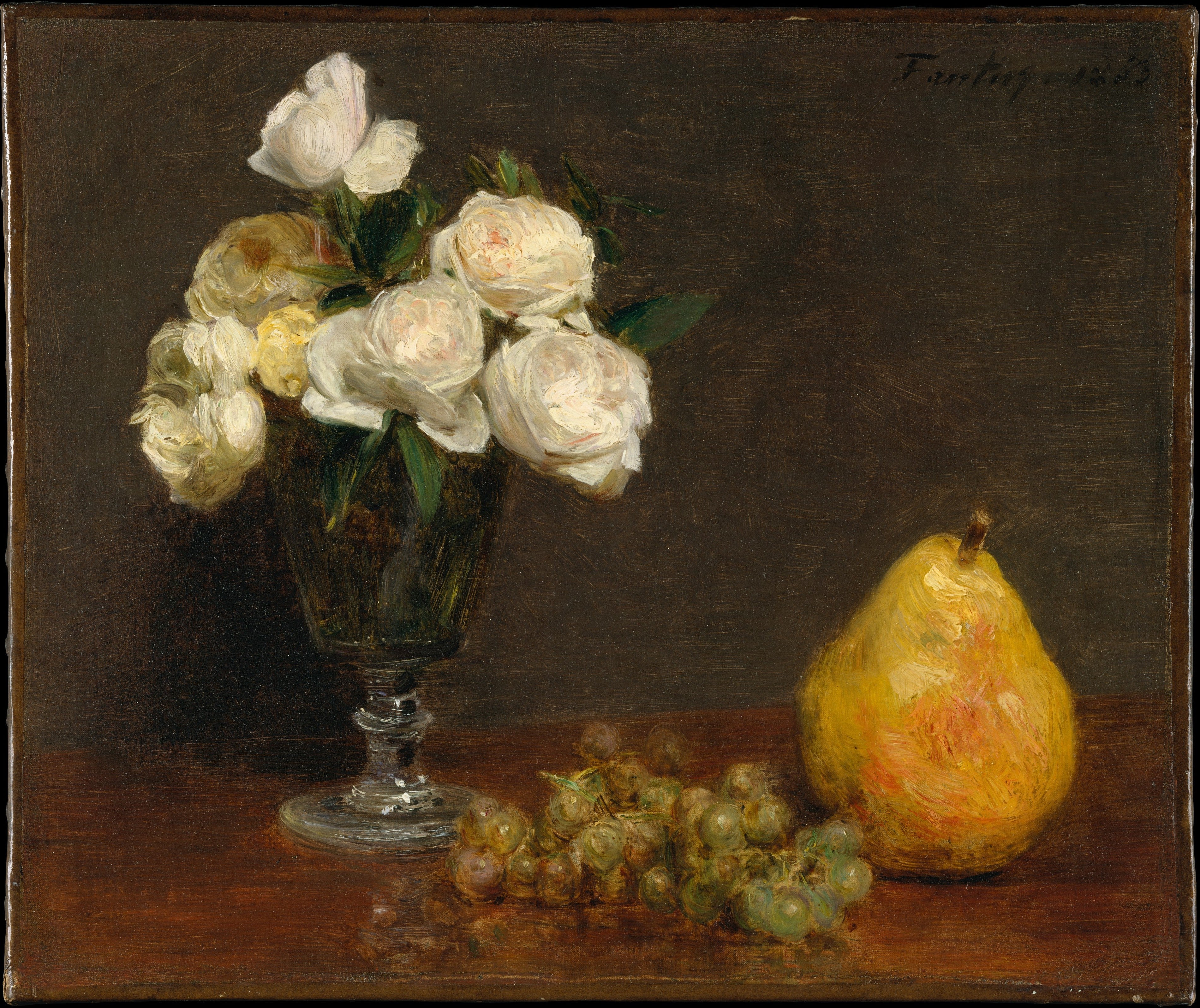 Still Life with Roses and Fruit fine art print