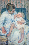 Mother About to Wash Her Sleepy Child fine art print