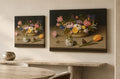 Flower Still Life canvas print in two sizes styled in a warm minimal interior