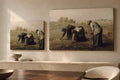The Gleaners canvas print in two sizes styled in a warm minimal interior