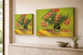 Oleanders canvas print in two sizes styled in a warm minimal interior