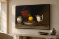 Still Life with Strawberries and Nuts canvas print styled in a warm sunlit room